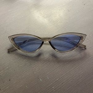 trendy blue sunglasses